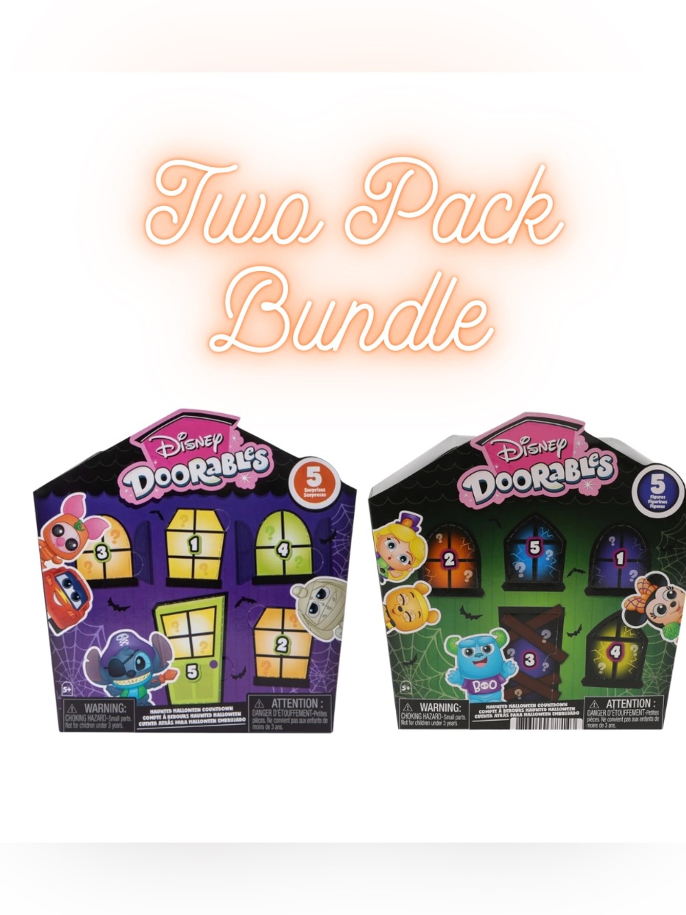Disney Doorables Two Pack Bundle Haunted Halloween Countdown 2025 and 2026